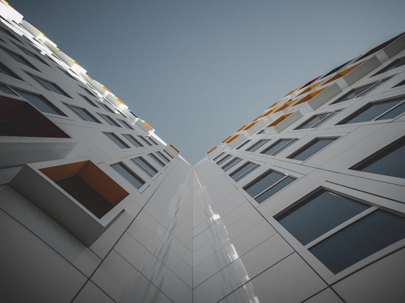 Detail of a contemporary building facade